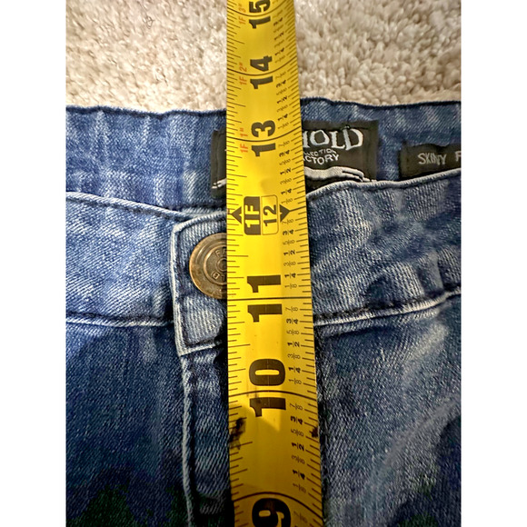 Freehold Denim Factory Men’s Skinny Jeans Distressed Blue Stretch 38x30 Ripped - Picture 6 of 9